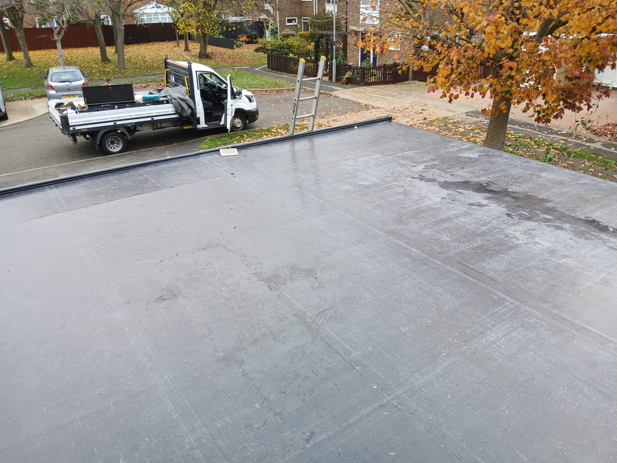 Before — Double Garage Fleece-Backed EPDM Roof Replacement – Bletchley — Roofing — Bletchley