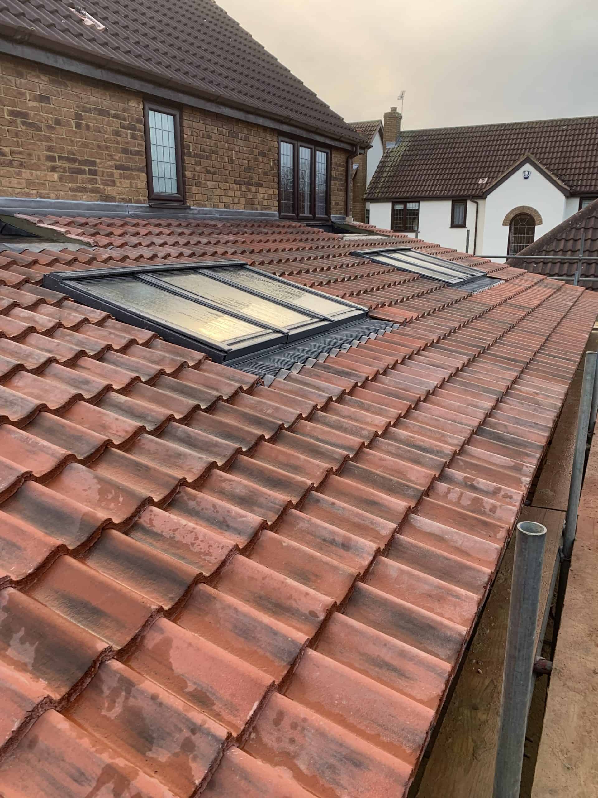 Roof with Tiles and Skylight