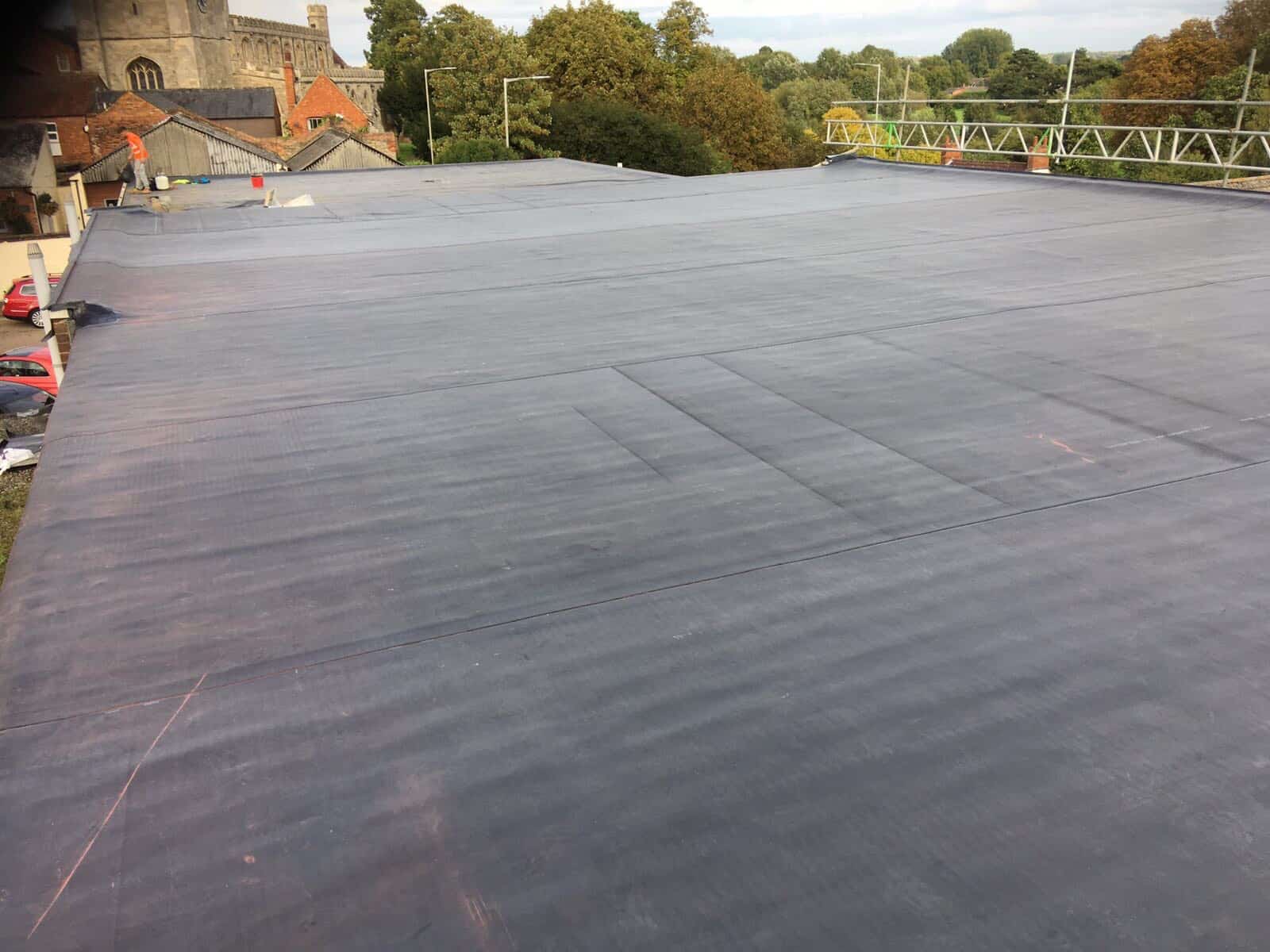 Very large flat roof
